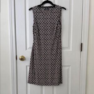 Tommy Hilfiger Black and Pink Geometric Midi Dress